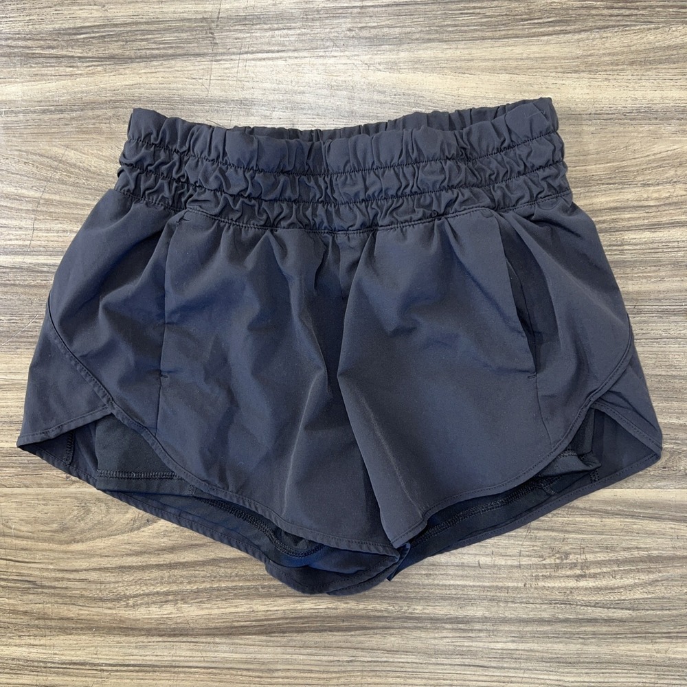 Avia Athletic Shorts Women Large Black Running Gym Zip Pocket Lightweight